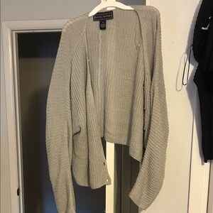 Polly & Esther Light Gray Open Cardigan